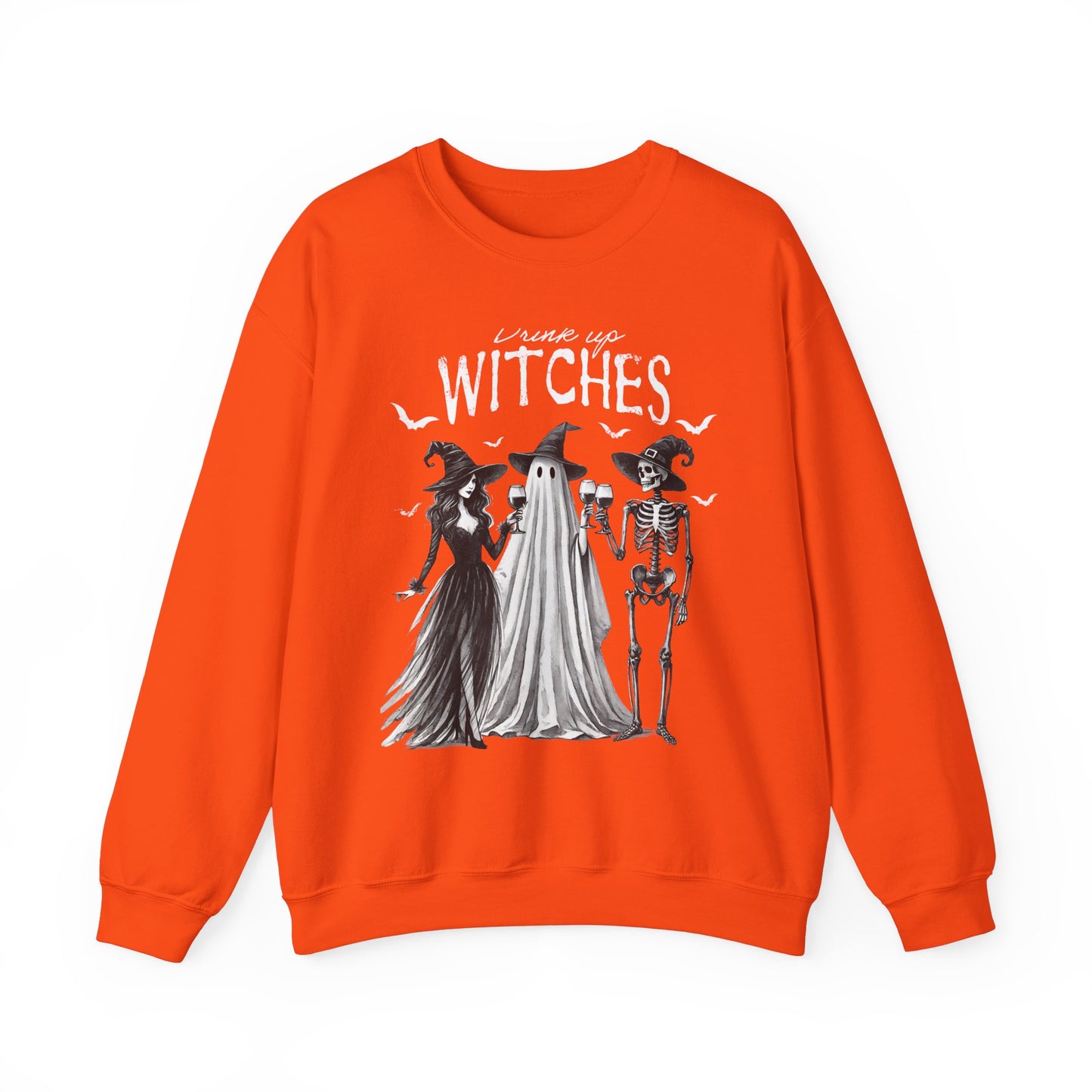 Drink Up Witches Halloween Sweatshirt – Unisex Cozy Crewneck