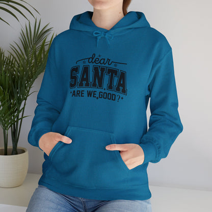 Dear SANTA Are We Good Unisex Comfort Hoodie.