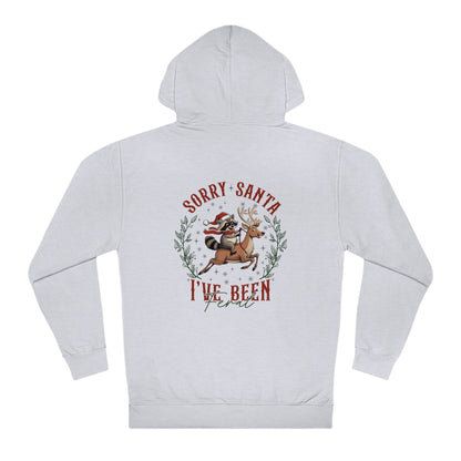 "Feral Christmas" Santa Raccoon Hoodie