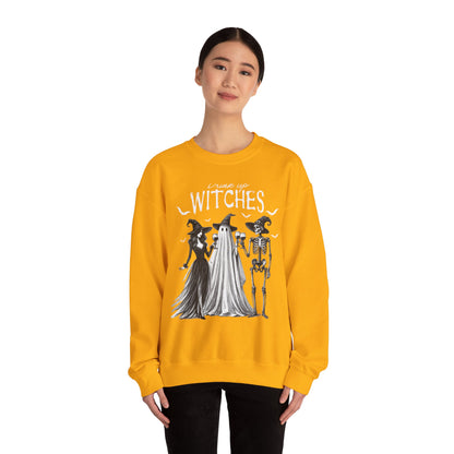 Drink Up Witches Halloween Sweatshirt – Unisex Cozy Crewneck