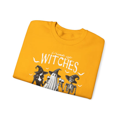 Drink Up Witches Halloween Sweatshirt – Unisex Cozy Crewneck