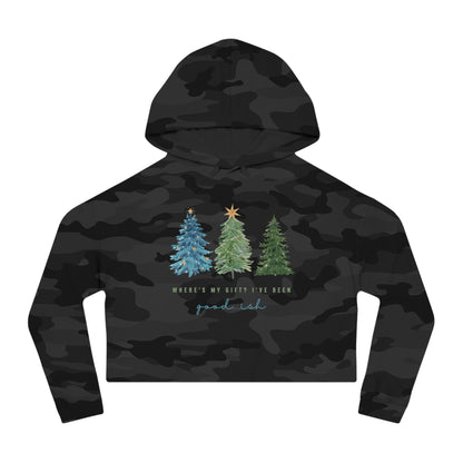 Where’s My Gift? Tie-Dye Christmas Crop Hoodie