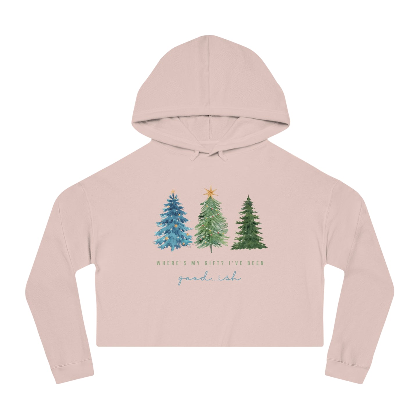 Where’s My Gift? Tie-Dye Christmas Crop Hoodie