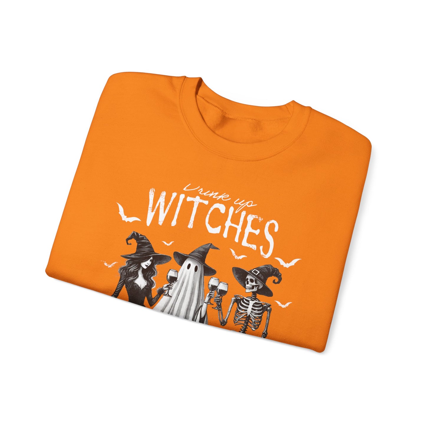 Drink Up Witches Halloween Sweatshirt – Unisex Cozy Crewneck