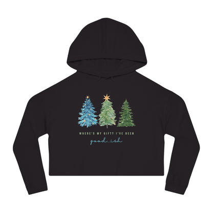 Where’s My Gift? Tie-Dye Christmas Crop Hoodie