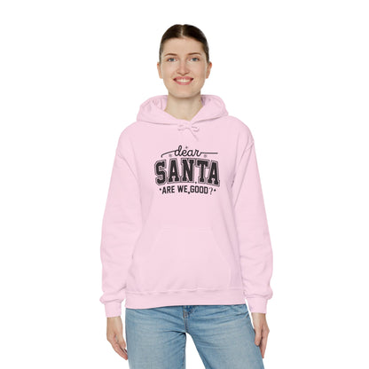 Dear SANTA Are We Good Unisex Comfort Hoodie.