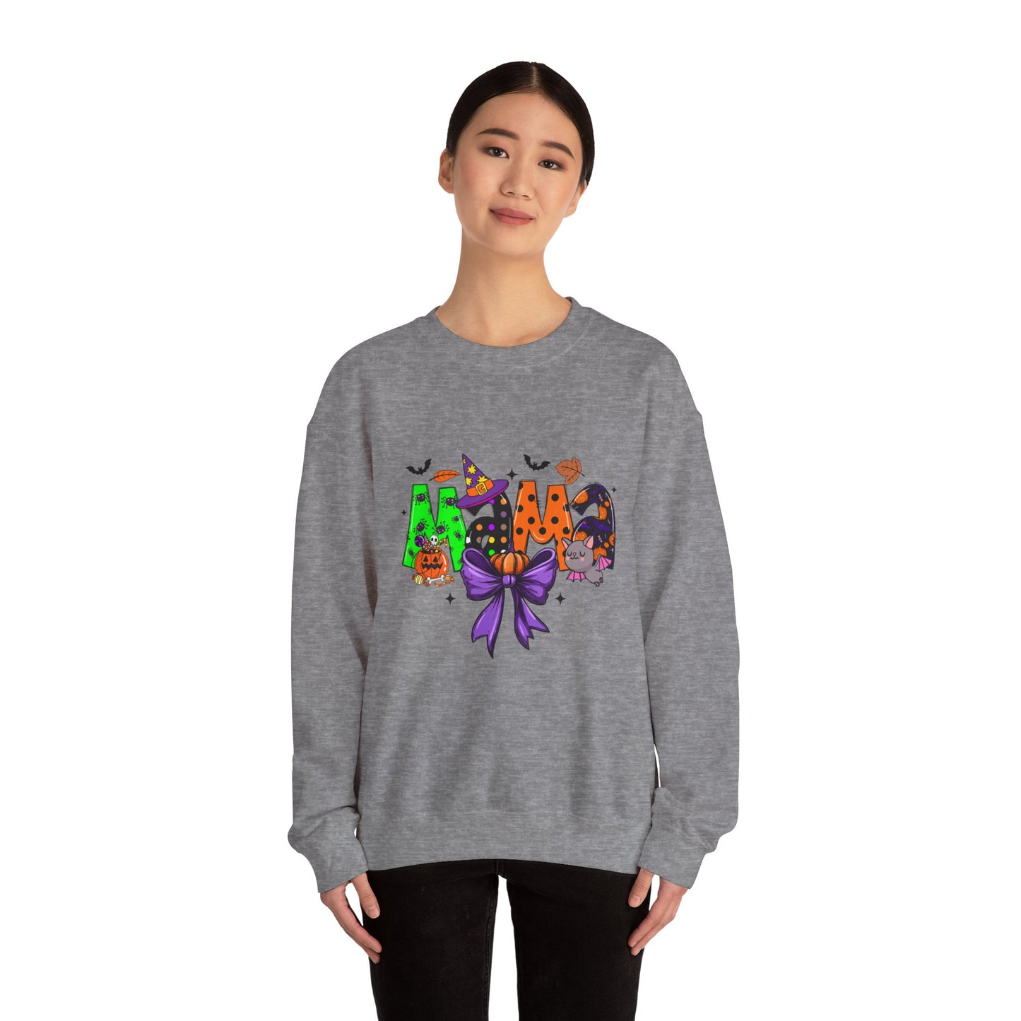 Mama Halloween Crewneck Sweatshirt – Cozy Unisex Heavy Blend