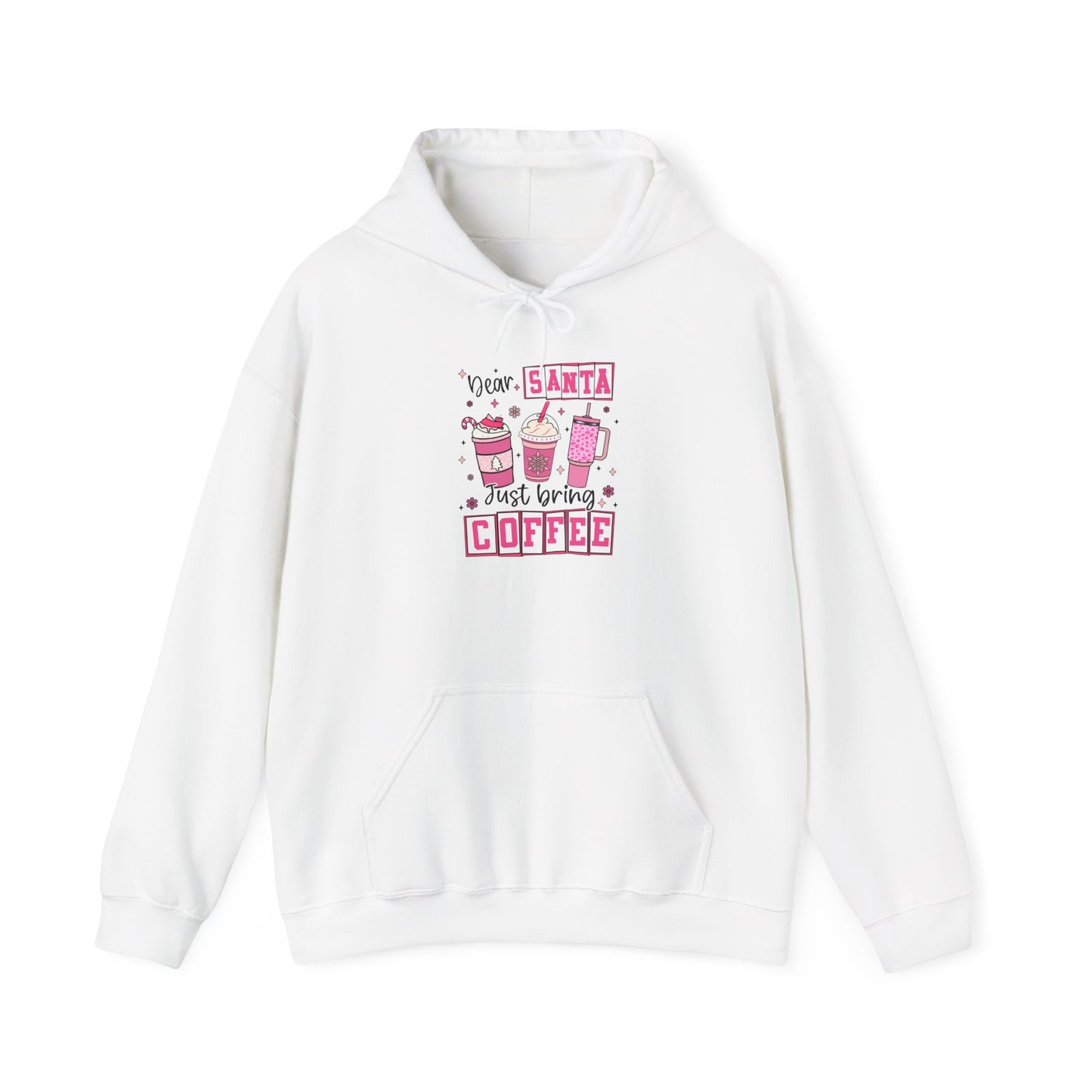 Dear Santa, Just Bring Me Coffee Hoodie - Cozy Christmas Vibes