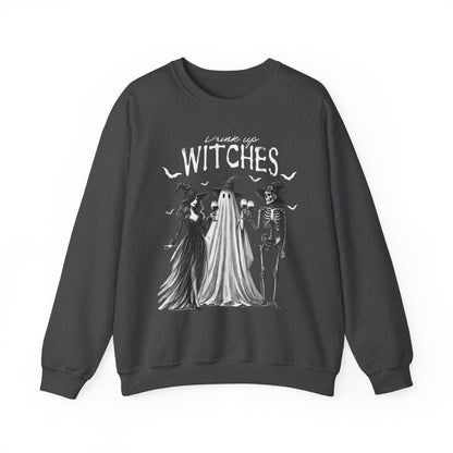 Drink Up Witches Halloween Sweatshirt – Unisex Cozy Crewneck