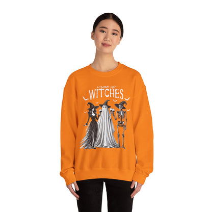 Drink Up Witches Halloween Sweatshirt – Unisex Cozy Crewneck