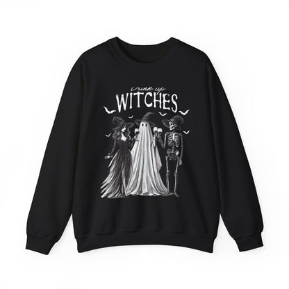 Drink Up Witches Halloween Sweatshirt – Unisex Cozy Crewneck