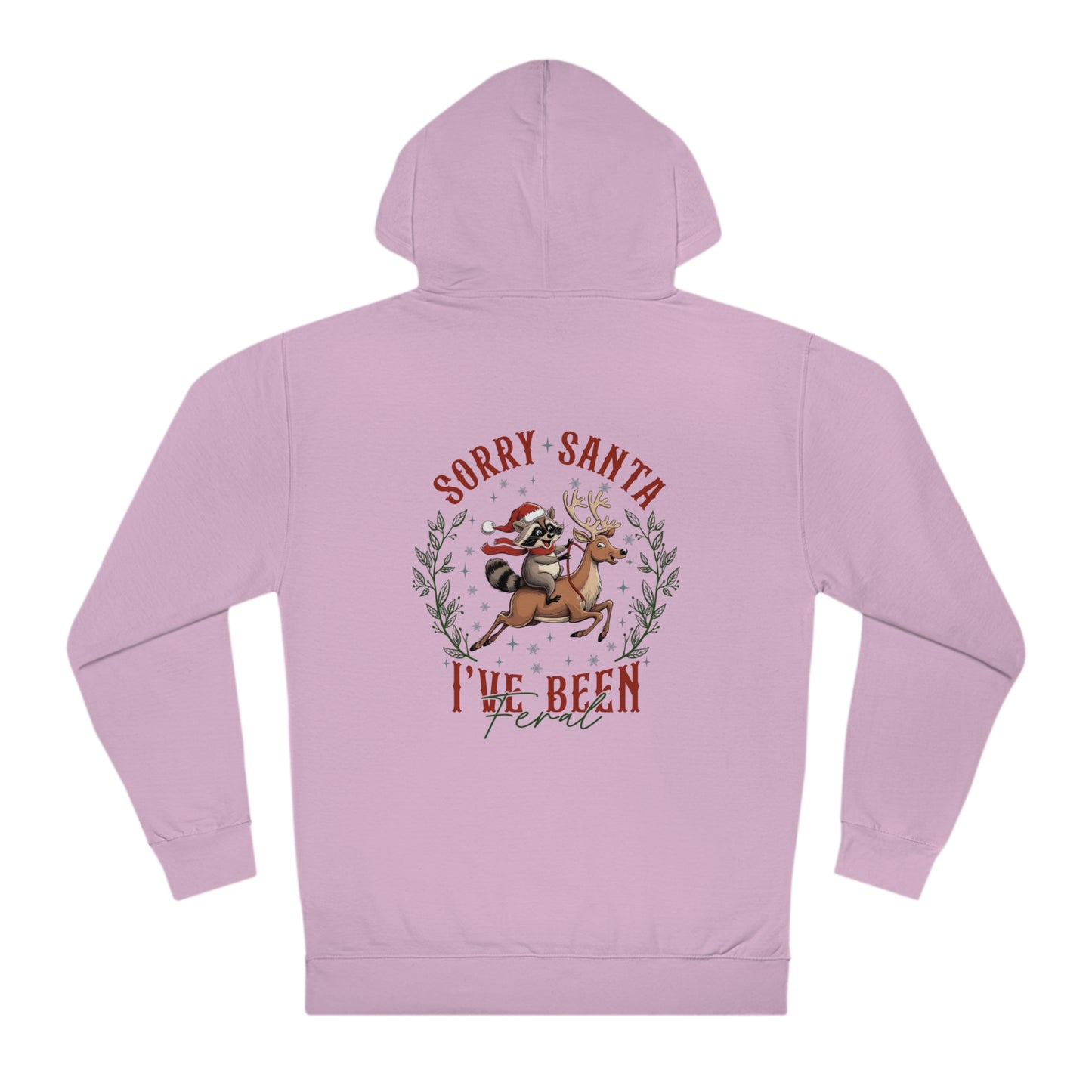 "Feral Christmas" Santa Raccoon Hoodie