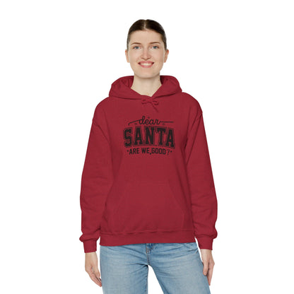 Dear SANTA Are We Good Unisex Comfort Hoodie.